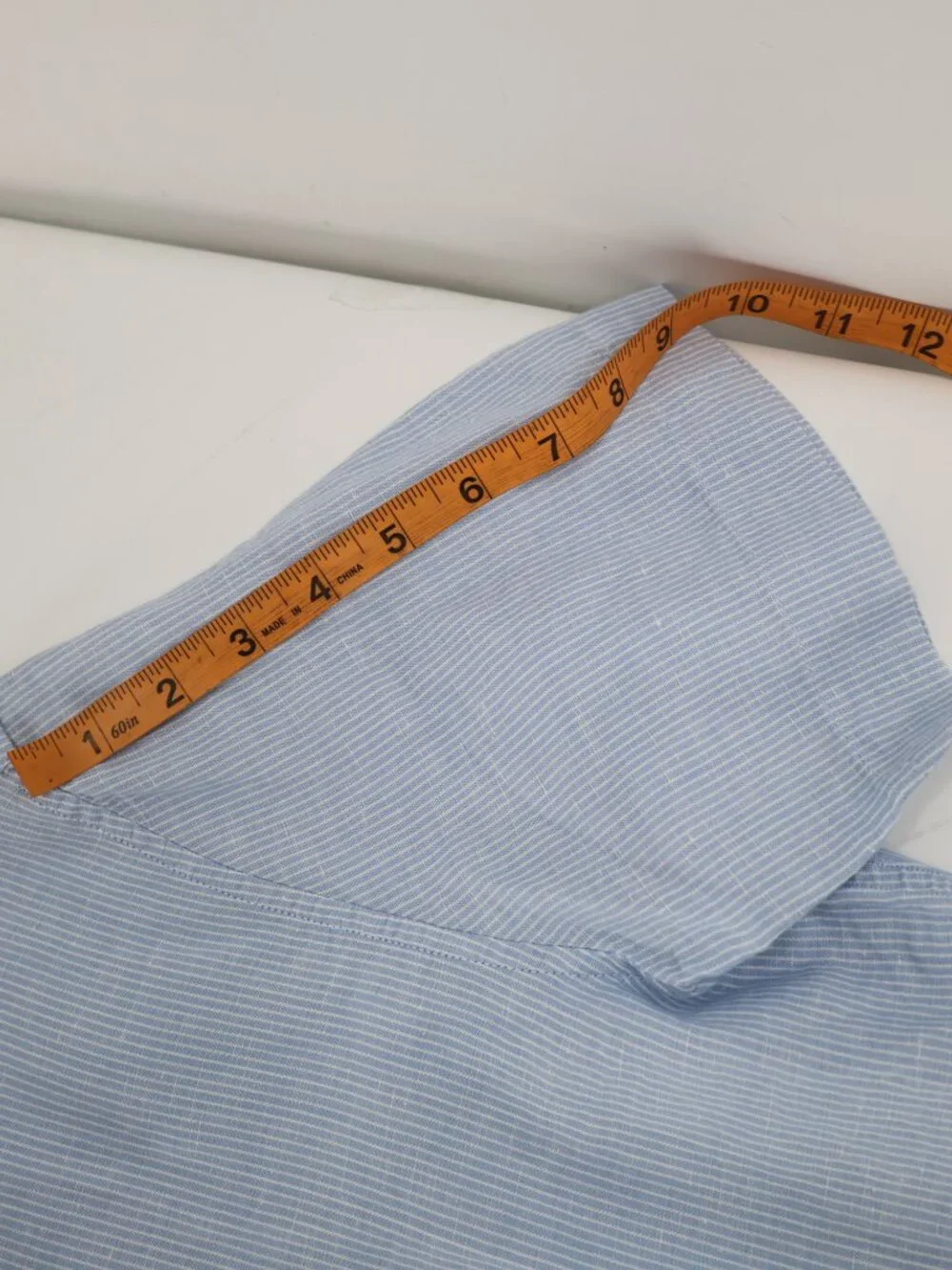 NWT Banana Republic Shirt Mens Small Linen Cotton Slim Fit Striped Short Sleeve